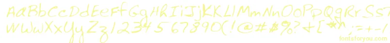 Czcionka Lehn061 – żółte czcionki na białym tle