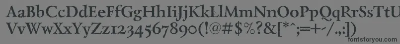 Шрифт LazurantiqdisplaycBold – чёрные шрифты на сером фоне