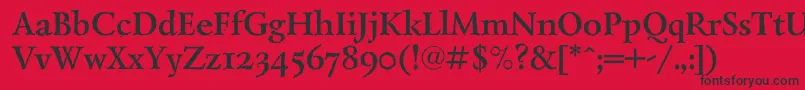 フォントLazurantiqdisplaycBold – 赤い背景に黒い文字