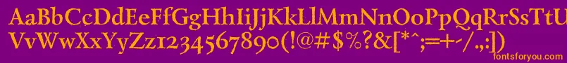 Шрифт LazurantiqdisplaycBold – оранжевые шрифты на фиолетовом фоне