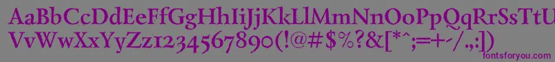 LazurantiqdisplaycBold Font – Purple Fonts on Gray Background