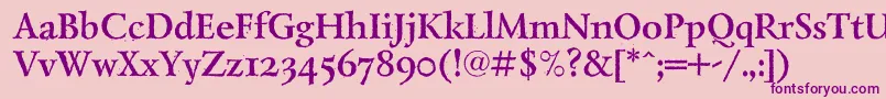 LazurantiqdisplaycBold Font – Purple Fonts on Pink Background