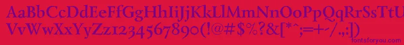 LazurantiqdisplaycBold Font – Purple Fonts on Red Background