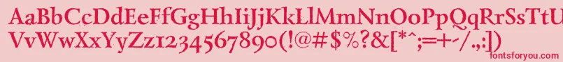 LazurantiqdisplaycBold Font – Red Fonts on Pink Background
