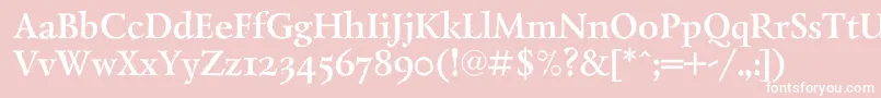 フォントLazurantiqdisplaycBold – ピンクの背景に白い文字