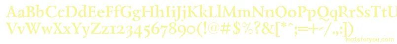 フォントLazurantiqdisplaycBold – 白い背景に黄色の文字