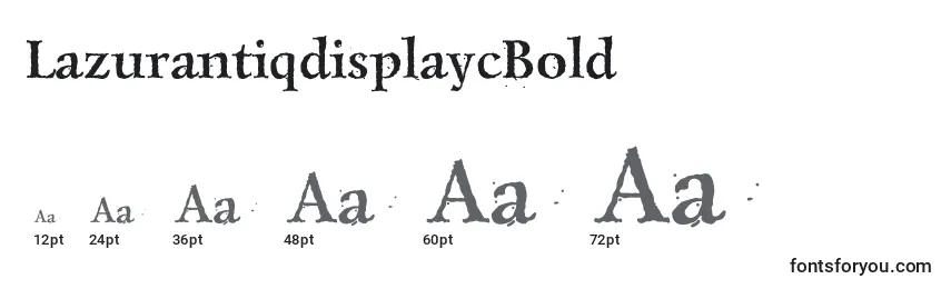 Размеры шрифта LazurantiqdisplaycBold