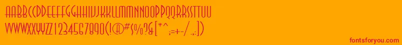 フォントAnnalightctt – オレンジの背景に赤い文字