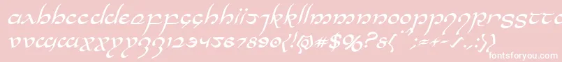 Halfelvenital Font – White Fonts on Pink Background