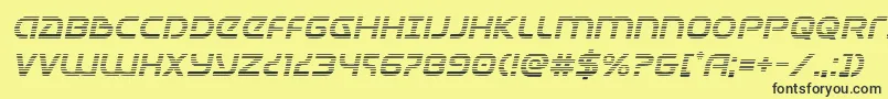 Шрифт Universaljackgradital – чёрные шрифты на жёлтом фоне