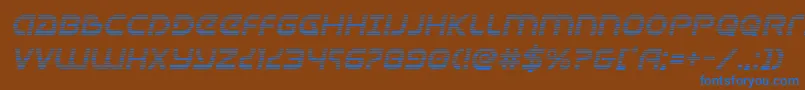 Шрифт Universaljackgradital – синие шрифты на коричневом фоне