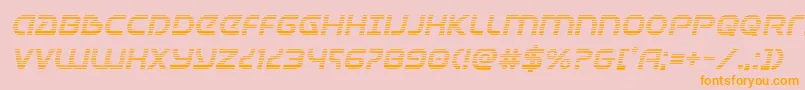 Universaljackgradital-Schriftart – Orangefarbene Schriften auf rosa Hintergrund