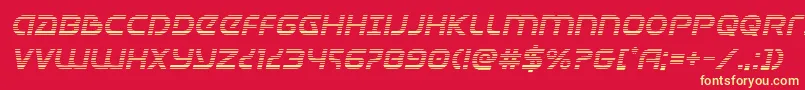 Universaljackgradital Font – Yellow Fonts on Red Background