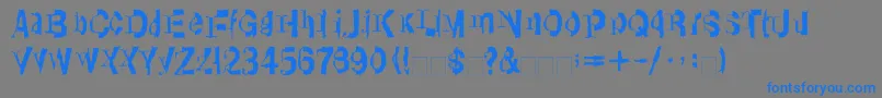 LinotypeTransis Font – Blue Fonts on Gray Background