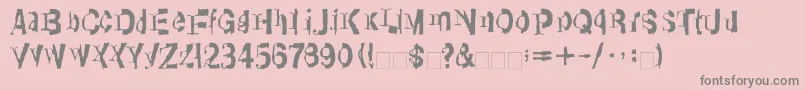 LinotypeTransis Font – Gray Fonts on Pink Background