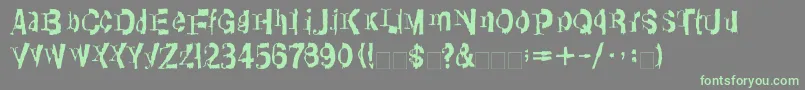 Шрифт LinotypeTransis – зелёные шрифты на сером фоне