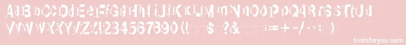LinotypeTransis Font – White Fonts on Pink Background