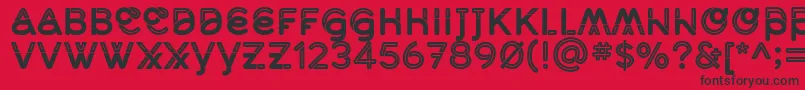 Czcionka MidcaseBoldline – czarne czcionki na czerwonym tle