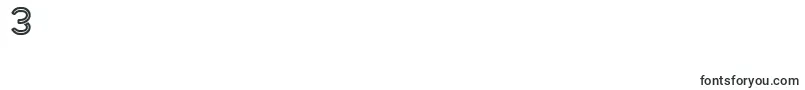 MidcaseBoldline-Schriftart – Schriften für die Ziffer 3
