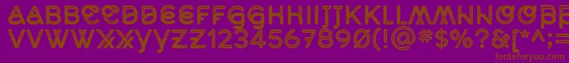 MidcaseBoldline Font – Brown Fonts on Purple Background