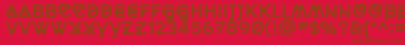 MidcaseBoldline Font – Brown Fonts on Red Background