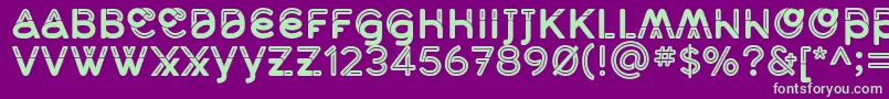 MidcaseBoldline-Schriftart – Grüne Schriften auf violettem Hintergrund