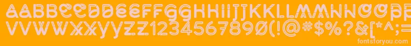 MidcaseBoldline Font – Pink Fonts on Orange Background