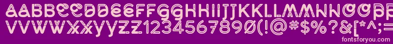 MidcaseBoldline Font – Pink Fonts on Purple Background