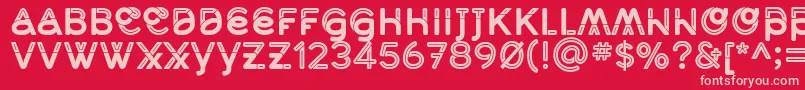 MidcaseBoldline Font – Pink Fonts on Red Background