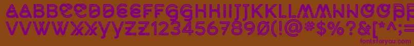 MidcaseBoldline Font – Purple Fonts on Brown Background