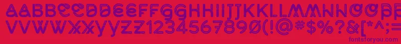 Шрифт MidcaseBoldline – фиолетовые шрифты на красном фоне
