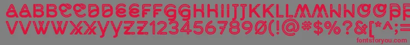 フォントMidcaseBoldline – 赤い文字の灰色の背景