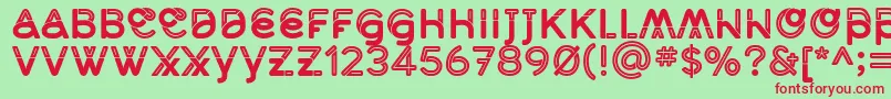 MidcaseBoldline Font – Red Fonts on Green Background