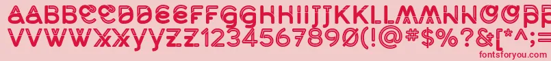 MidcaseBoldline Font – Red Fonts on Pink Background