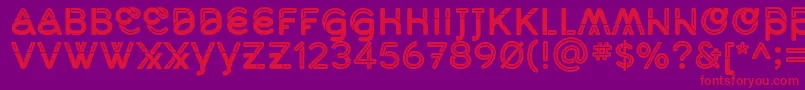 Czcionka MidcaseBoldline – czerwone czcionki na fioletowym tle