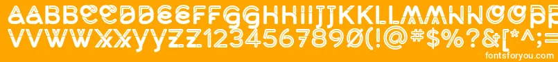 フォントMidcaseBoldline – オレンジの背景に白い文字