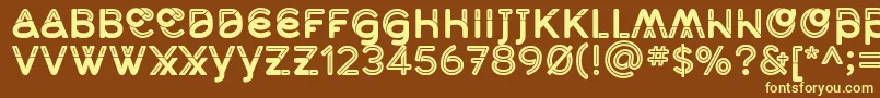 MidcaseBoldline Font – Yellow Fonts on Brown Background