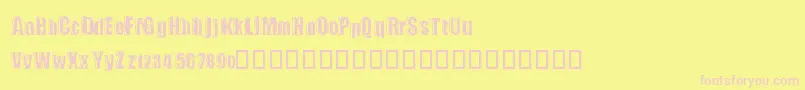 Mywifesu Font – Pink Fonts on Yellow Background