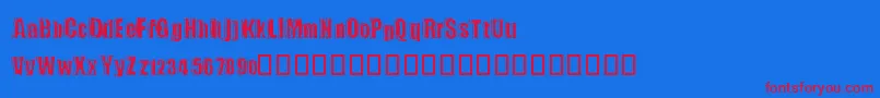 Mywifesu Font – Red Fonts on Blue Background