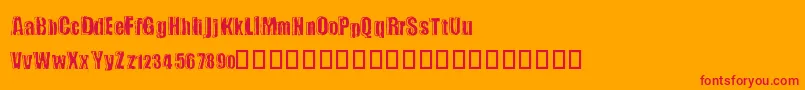 Mywifesu Font – Red Fonts on Orange Background