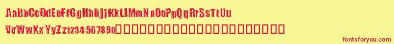 Mywifesu Font – Red Fonts on Yellow Background