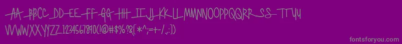 GenerallySpeakingAlternateEndcaps Font – Gray Fonts on Purple Background