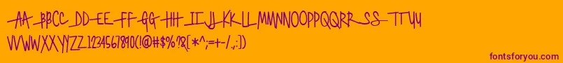 Шрифт GenerallySpeakingAlternateEndcaps – фиолетовые шрифты на оранжевом фоне