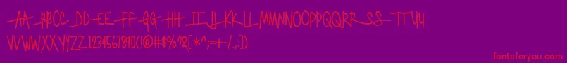 GenerallySpeakingAlternateEndcaps Font – Red Fonts on Purple Background