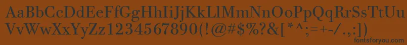 BodoniTwelveItcTtBook Font – Black Fonts on Brown Background