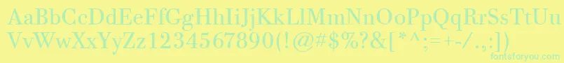 More about BodoniTwelveItcTtBook Font BodoniTwelveItcTtBook Font – Green Fonts on Yellow Background