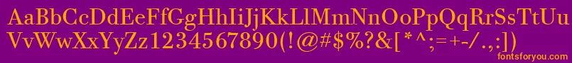 BodoniTwelveItcTtBook Font – Orange Fonts on Purple Background