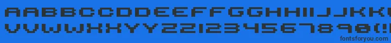 Шрифт Serious R4b – чёрные шрифты на синем фоне