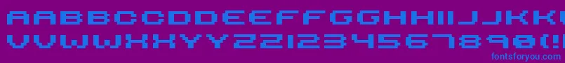 Serious R4b Font – Blue Fonts on Purple Background