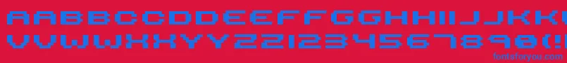 フォントSerious R4b – 赤い背景に青い文字
